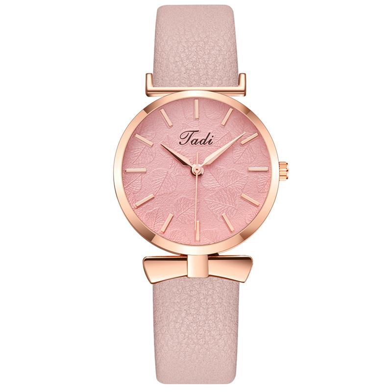 Mote Uformell Elegante Kvinner Klokker Lær Band Urskive Rose Gull Håndledd Veske Quartz Watch