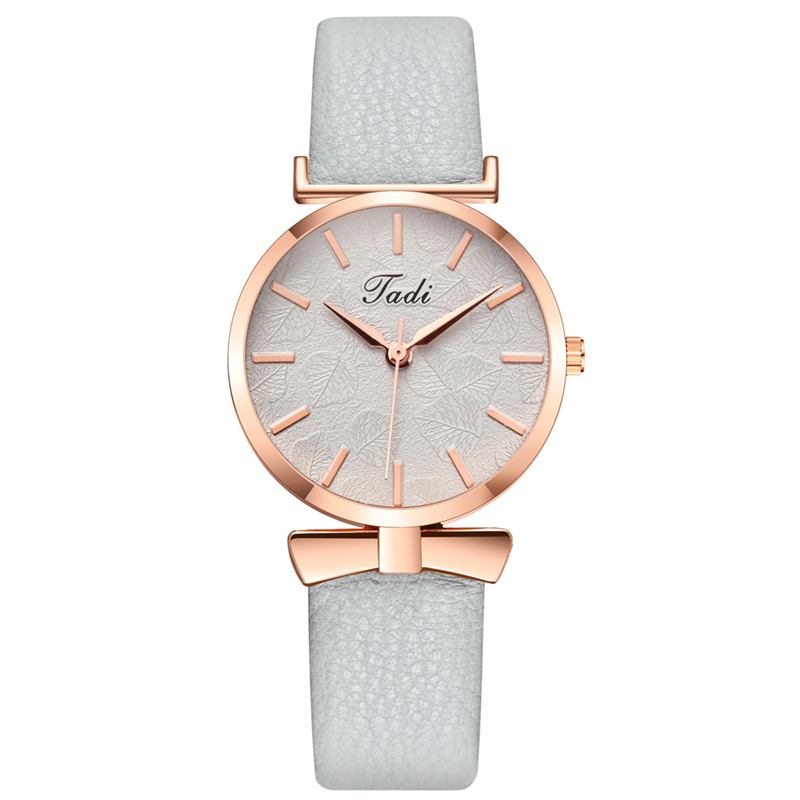 Mote Uformell Elegante Kvinner Klokker Lær Band Urskive Rose Gull Håndledd Veske Quartz Watch