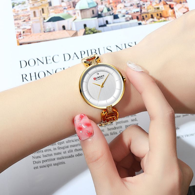 Rhinestone Elegant Design Dame Armbåndsur Fritids Style Quartz Watch