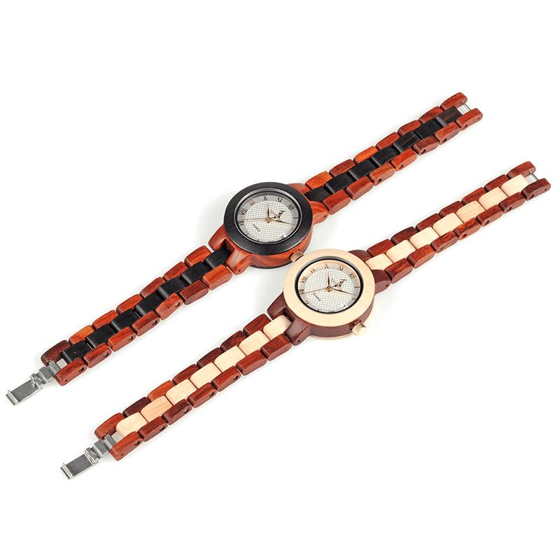 Romersk Tall Datovisning Dame Armbåndsur Tre Quartz Watch