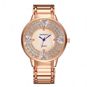 Shining Dame Armbåndsur Heart Imitation Diamond Quartz Watch