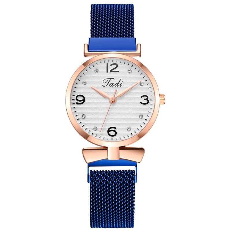 Trendy Enkel Elegant Design Wild Dame Klokker Mesh Band Rose Gold Case Quartz Watch