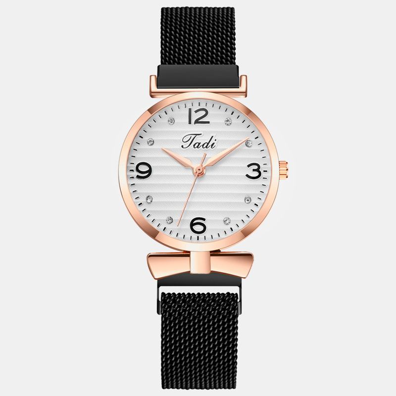 Trendy Enkel Elegant Design Wild Dame Klokker Mesh Band Rose Gold Case Quartz Watch