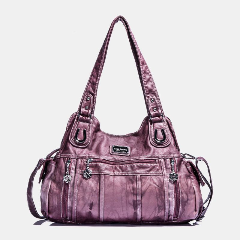 Angel Kiss Kvinner Pu-skinn Multi-carry Ensfarget Crossbody Veske Skulderveske Tote Håndveske