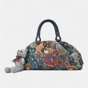 Kvinner Bear Pattern Fritids Handbag Crossbody Veske