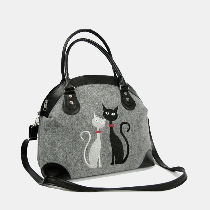 Kvinner Crossbody Veske Katt Pattern Handbag Skulderveske