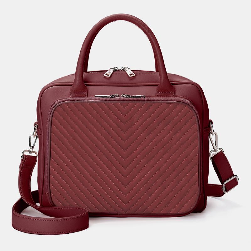 Kvinner Designer Stripet Laptop Veske Crossbody Veske Håndveske