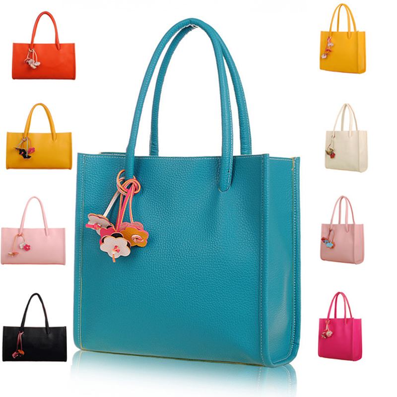 Kvinner Multi Colors Handbag Shopping Veske Fritids Tote Veske