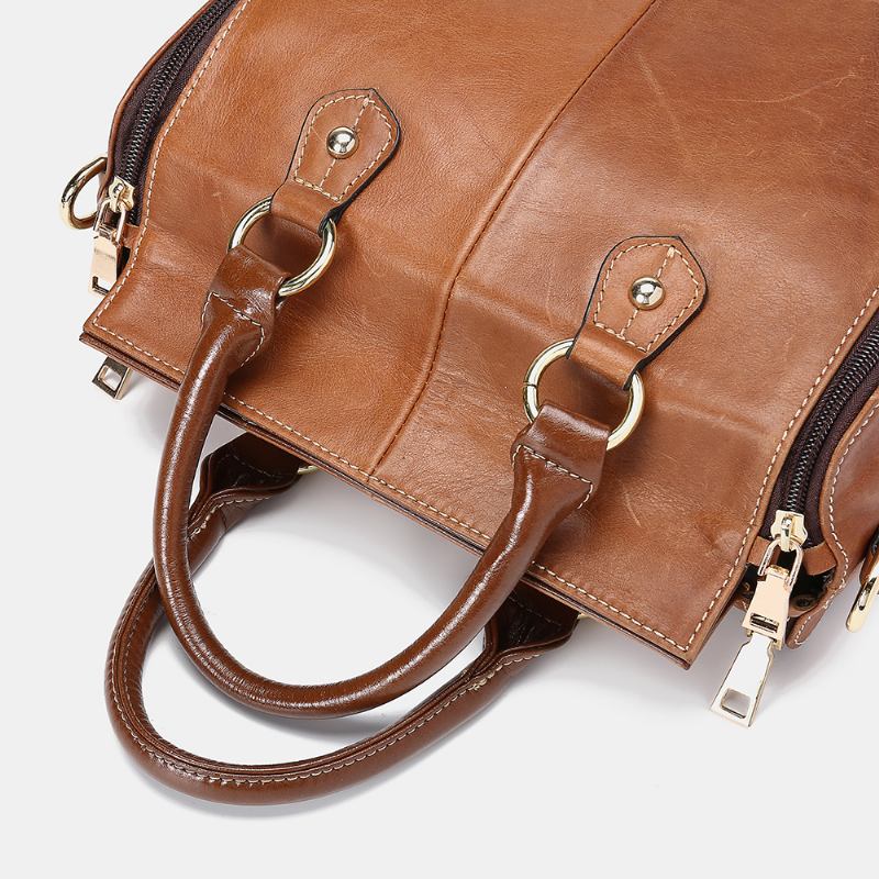 Kvinner Multifunksjons Crossbody-veske I Ekte Skinn