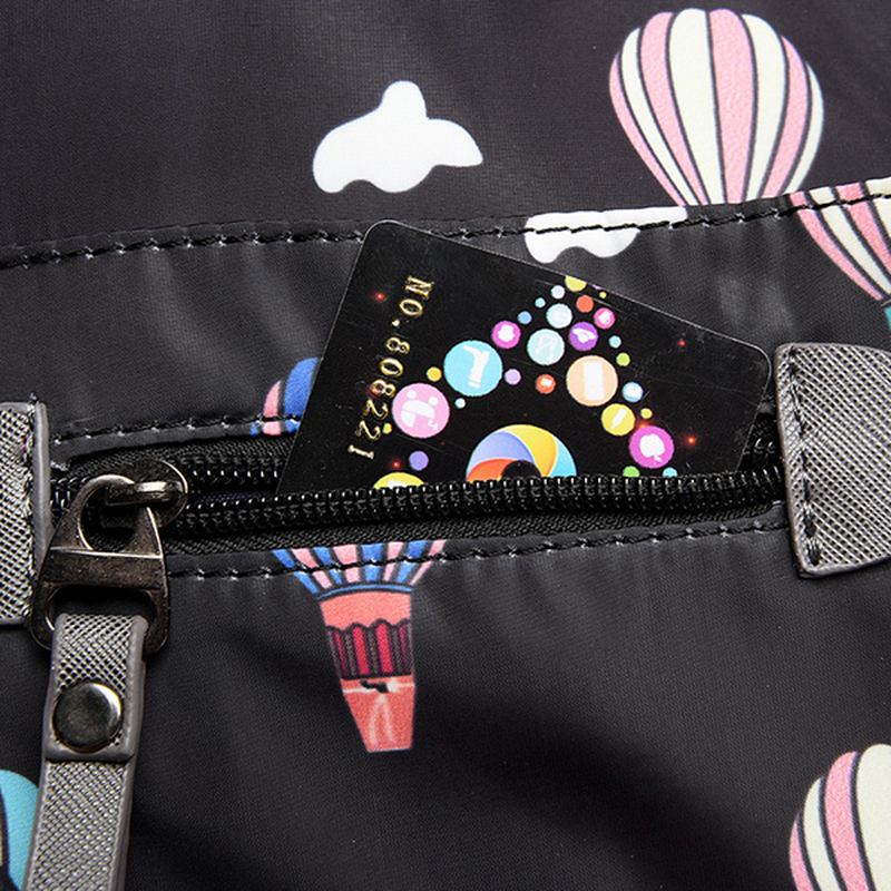 Kvinner Nylon Multi Pocket Vanntett Lett Håndveske Skulder Crossbody Bag