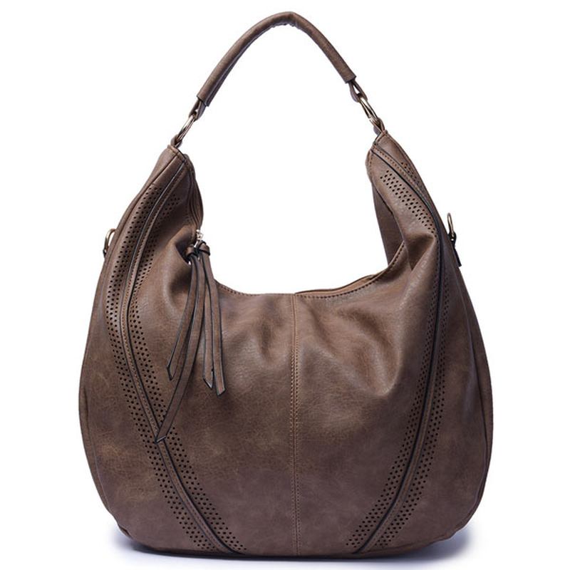 Kvinner Pu Leather Vintage Handbag Skulderveske