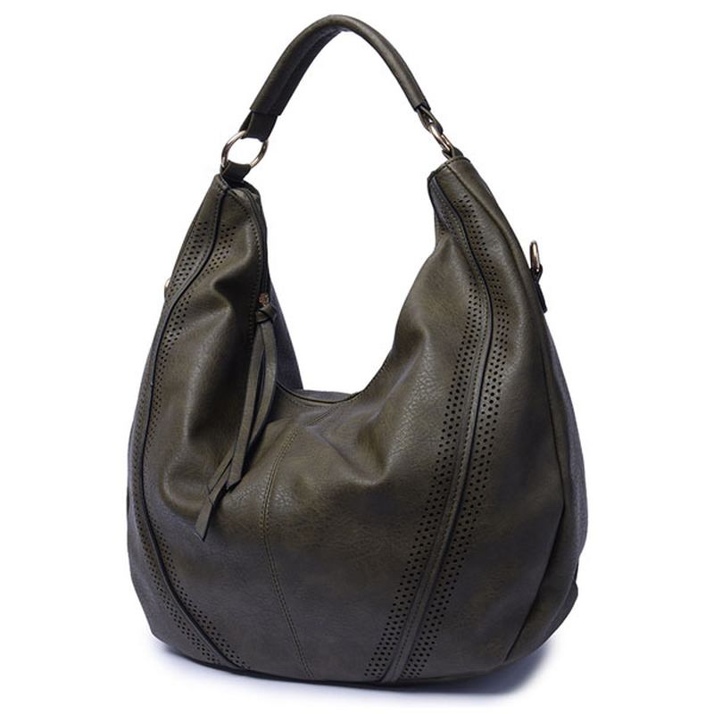 Kvinner Pu Leather Vintage Handbag Skulderveske