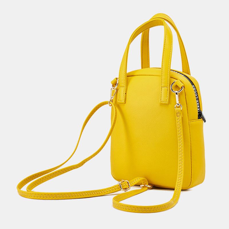 Kvinner Pure Color Liten Multifunksjonell Håndveske Crossbody Veske