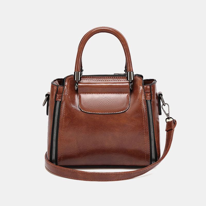 Kvinner Retro Crossbody Veske Med Stor Kapasitet Håndveske Satchel Veske