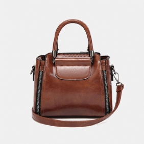 Kvinner Retro Crossbody Veske Med Stor Kapasitet Håndveske Satchel Veske