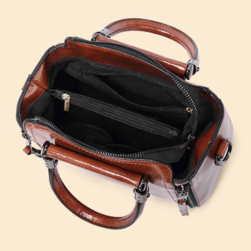 Kvinner Retro Crossbody Veske Med Stor Kapasitet Håndveske Satchel Veske