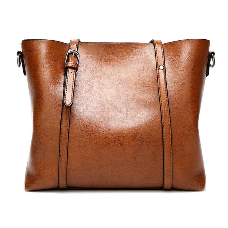 Kvinner Tote Håndvesker Vintage Frontlomme Skulderveske Med Stor Kapasitet Crossbody-vesker