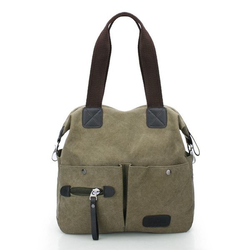 Menn Kvinner Pute Vintage Canvas Veske Skulder Messenger Handbag