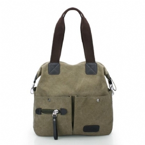 Menn Kvinner Pute Vintage Canvas Veske Skulder Messenger Handbag