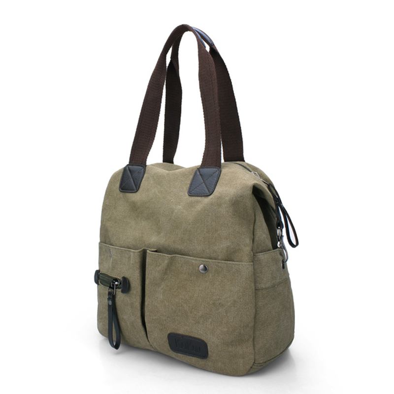 Menn Kvinner Pute Vintage Canvas Veske Skulder Messenger Handbag