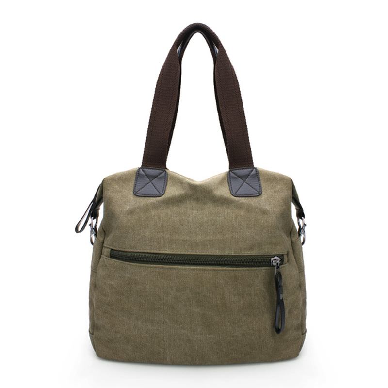 Menn Kvinner Pute Vintage Canvas Veske Skulder Messenger Handbag