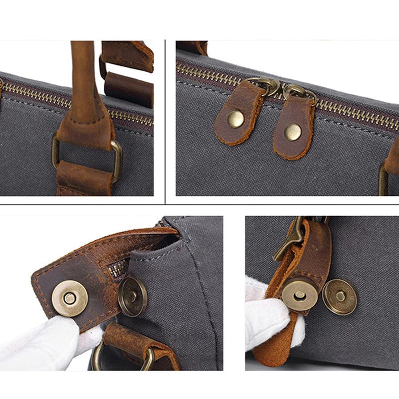 Menn Utendørs Reisehåndveske Vintage Crossbody Skulderveske Canvas Designer Bag