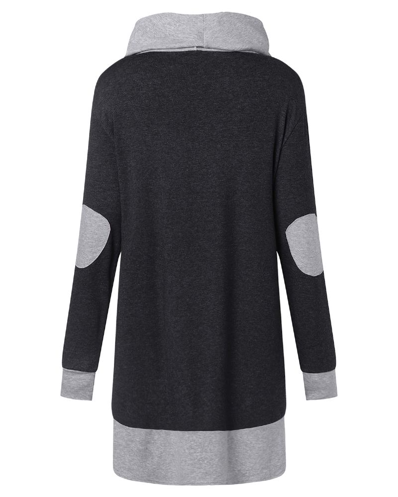 Dame Pullover Langermet Patchwork Uformell Genser