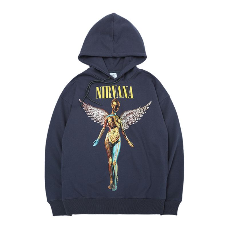 Europeisk Og Amerikansk Motemerke Nirvana Band Angel Sweatshirt Hettegenser