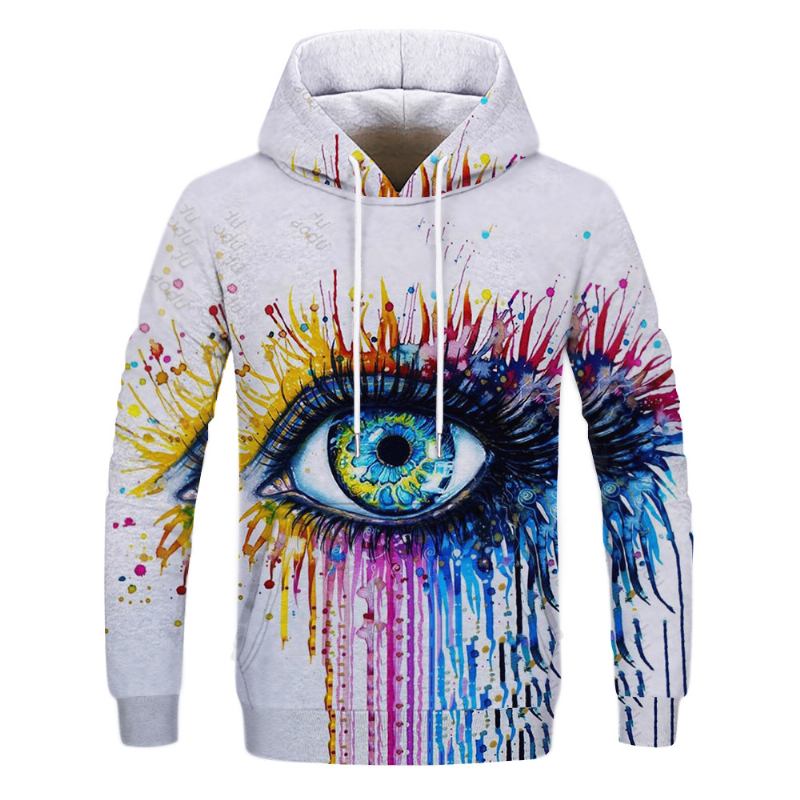 Grafitti Maleri Med Trykk Sweatshirt Med Trykk Sports Sweatshirt Collarless Digital Med Trykk Sweatshirt