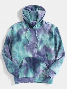 Herre Tie-dye Jacquard Hettegensere Med Snøring Med Lomme