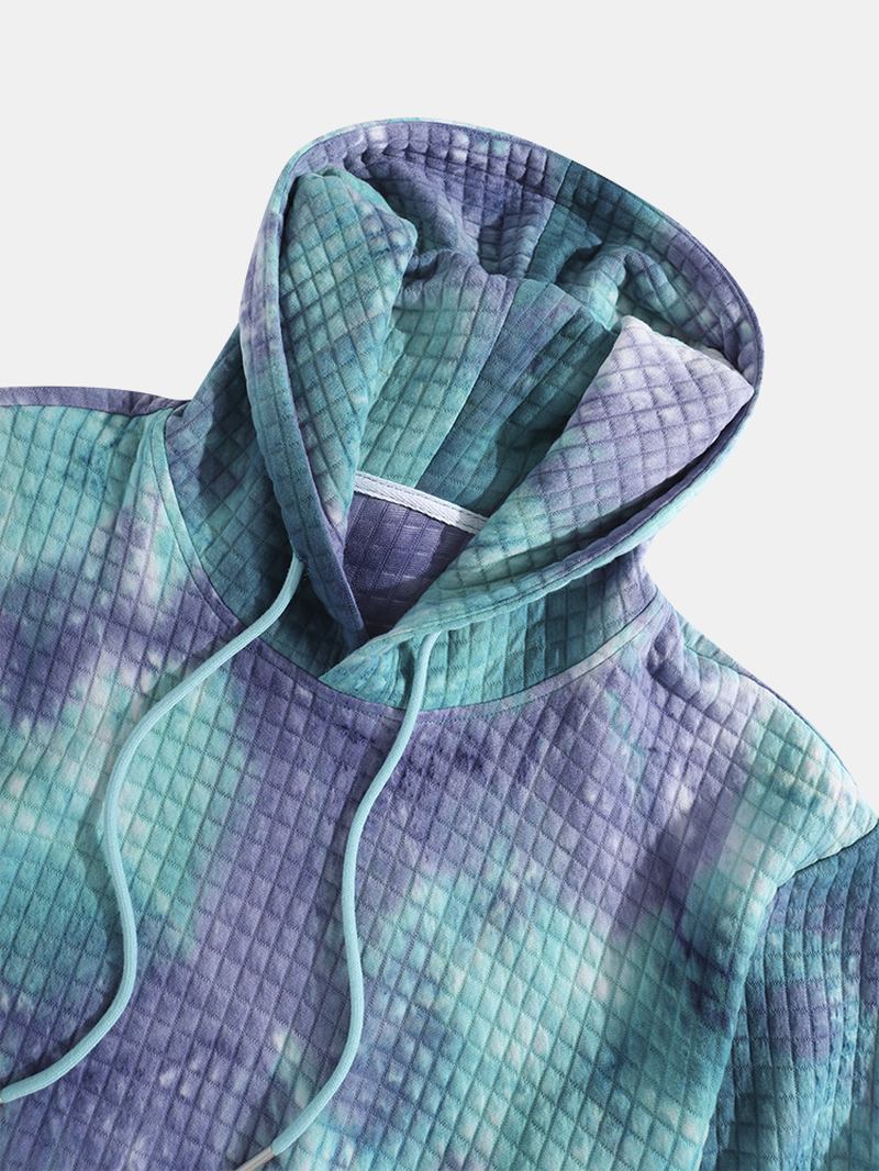 Herre Tie-dye Jacquard Hettegensere Med Snøring Med Lomme