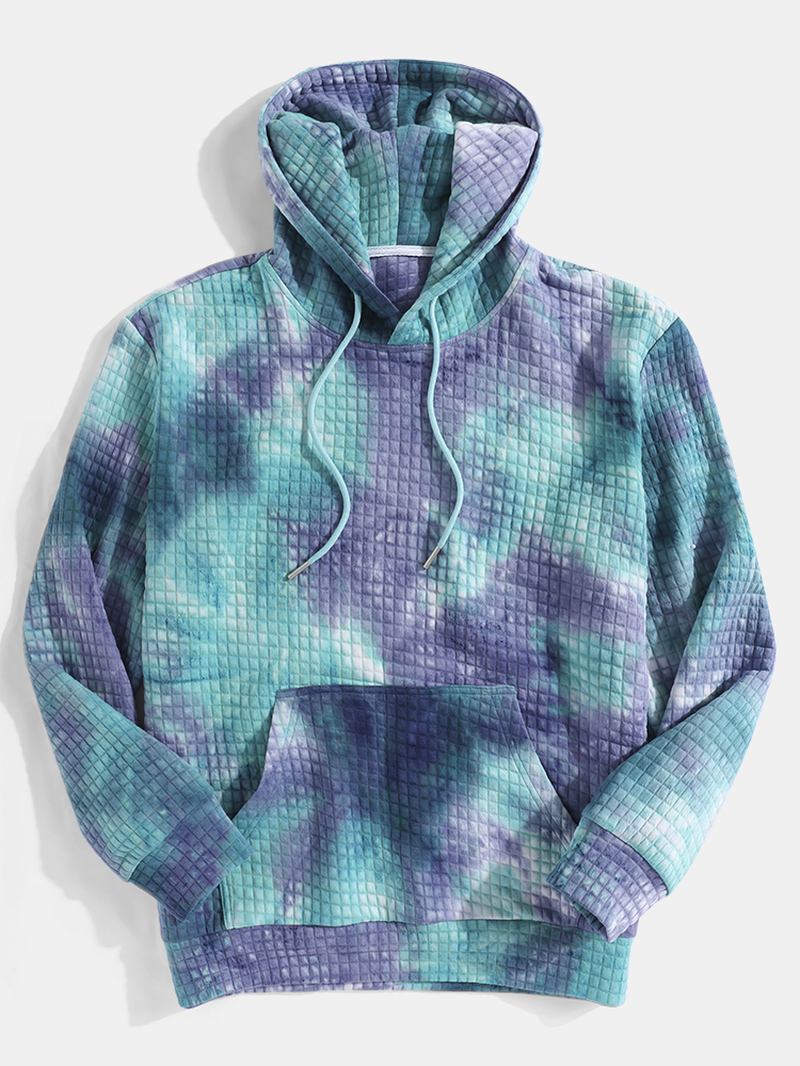 Herre Tie-dye Jacquard Hettegensere Med Snøring Med Lomme