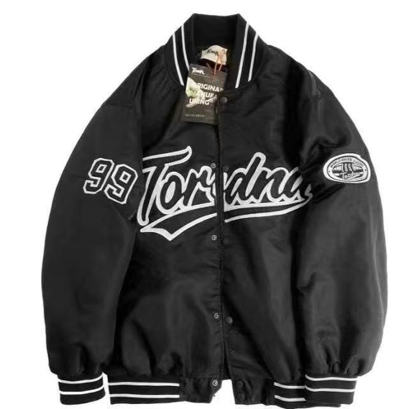 Løs Retro High Gate Baseball Klær Løs Løs Couple Coat Europeisk Og Amerikansk Gate Hip Hop