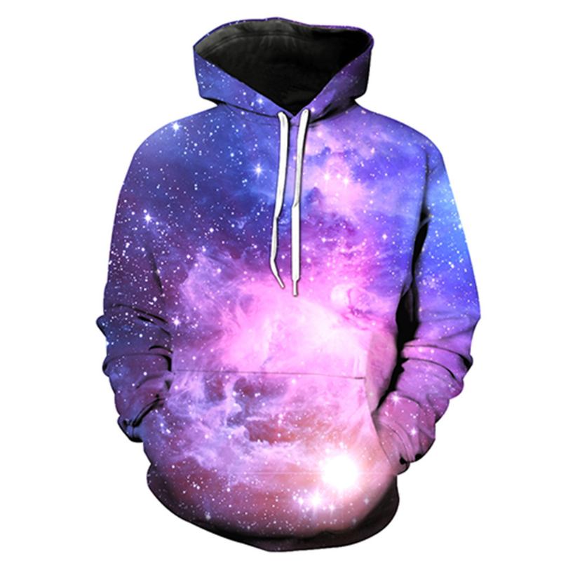 Starry Sky Digital Pocket Langermet Sweatshirt