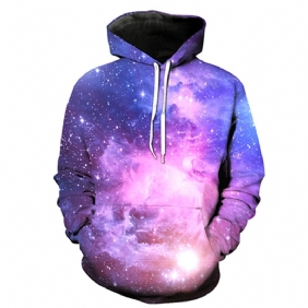 Starry Sky Digital Pocket Langermet Sweatshirt