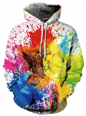 Unisex 3d Digital Med Trykk Pullover Sports Hettegenser