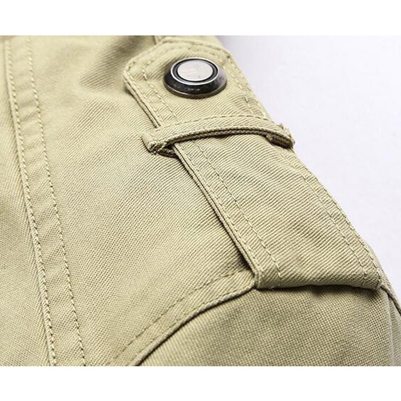 Herre Vår Høst Stand Collar Multi Pocket Outdoor Jacket