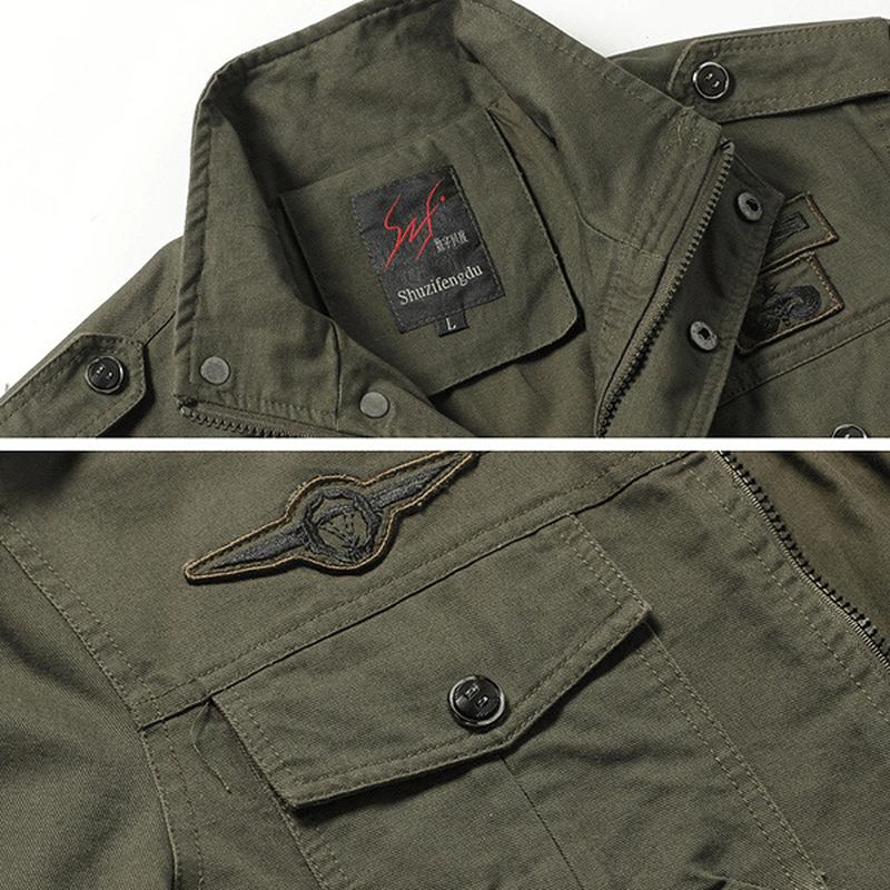 Militære Epauler For Menn Fritids Cotton Coat Badge Outdoor Jacket