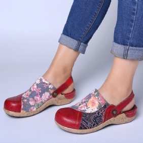 Kvinner Super Bloom Blomster Skjøting Retro Mønster Søm Slip On Flats