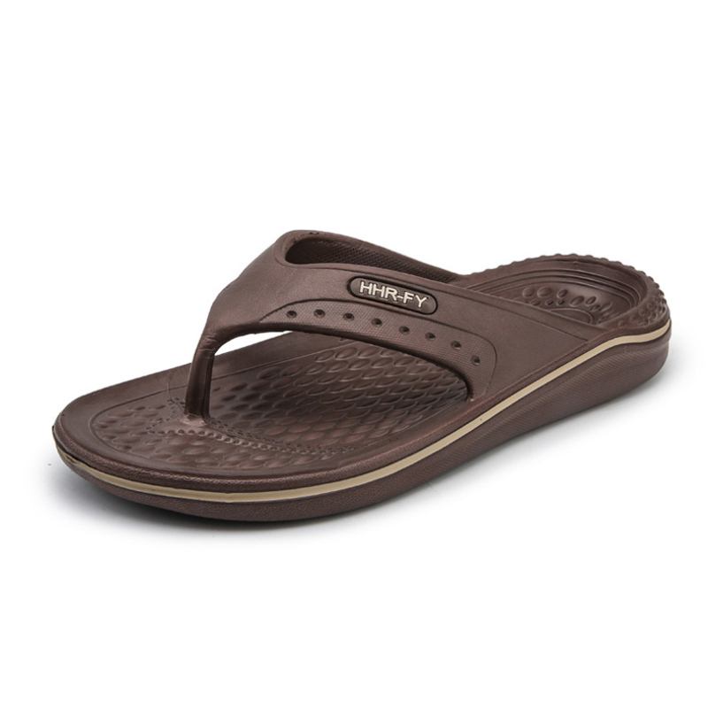 Menn Pustende Lett Myk Bunn Solid Beach Flip Flops Uformelle Tøfler