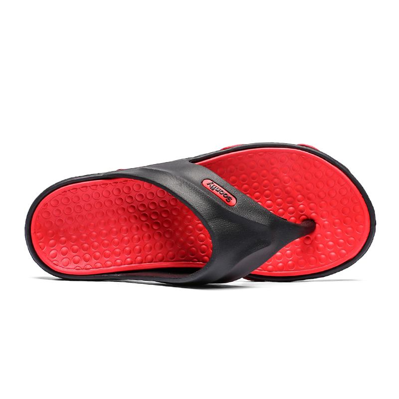 Menn Pustende Myk Bunn Non-slip Beach Flip Flops Fritids Tøfler