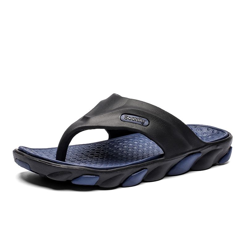 Menn Pustende Myk Bunn Non-slip Beach Flip Flops Fritids Tøfler