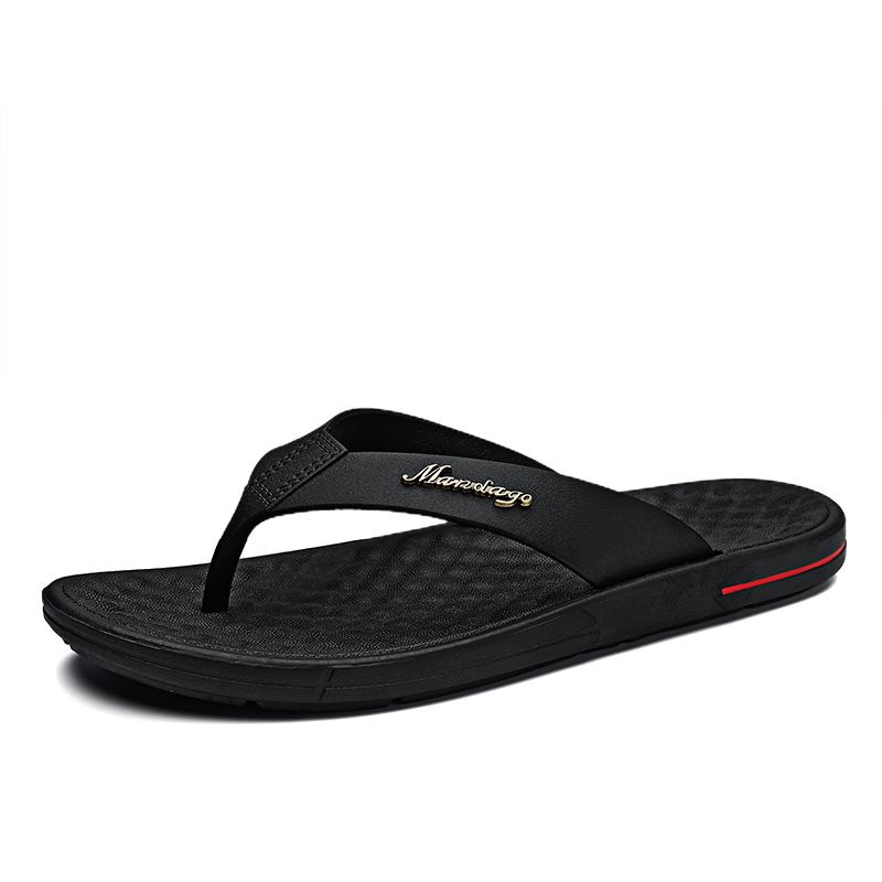 Menn Pustende Myk Bunn Solid Non-slip Beach Flip Flops Uformelle Tøfler