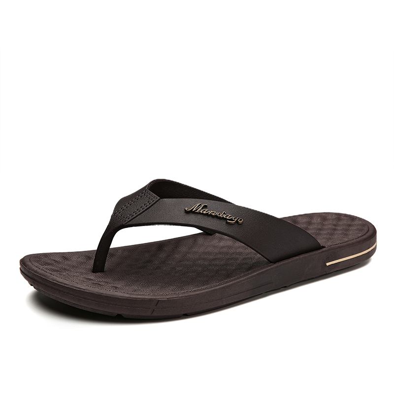 Menn Pustende Myk Bunn Solid Non-slip Beach Flip Flops Uformelle Tøfler