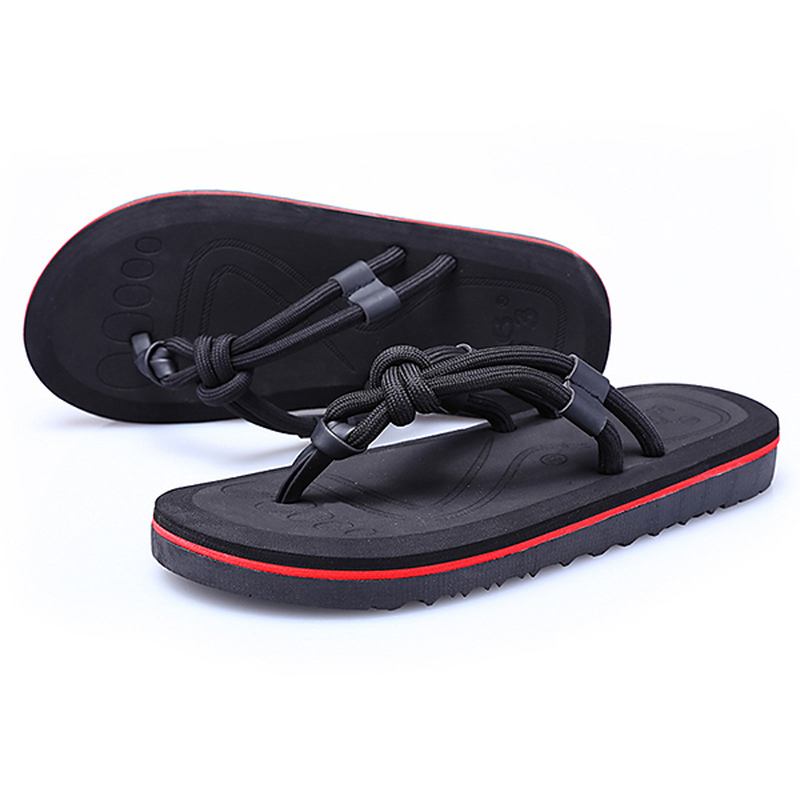 Menn Soft Sole Clip Toe Slippers Sommer Beach Shoes