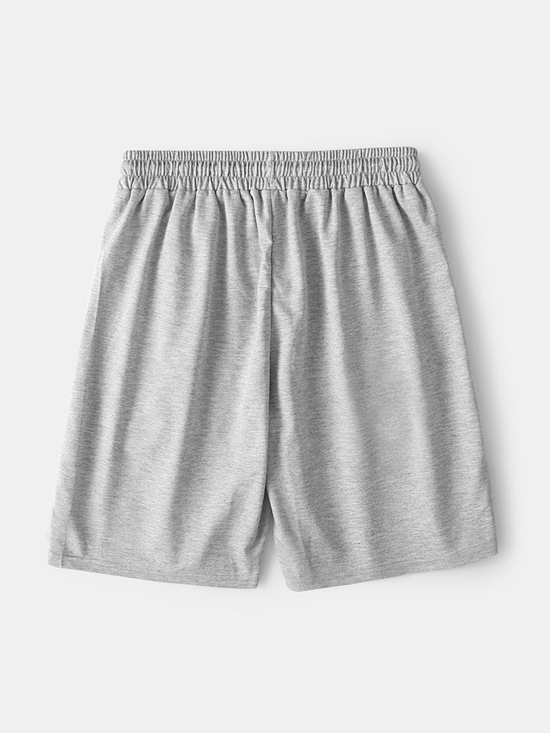 Herre Ensfarget Snøring Hjem Fritids Shorts Med Lomme