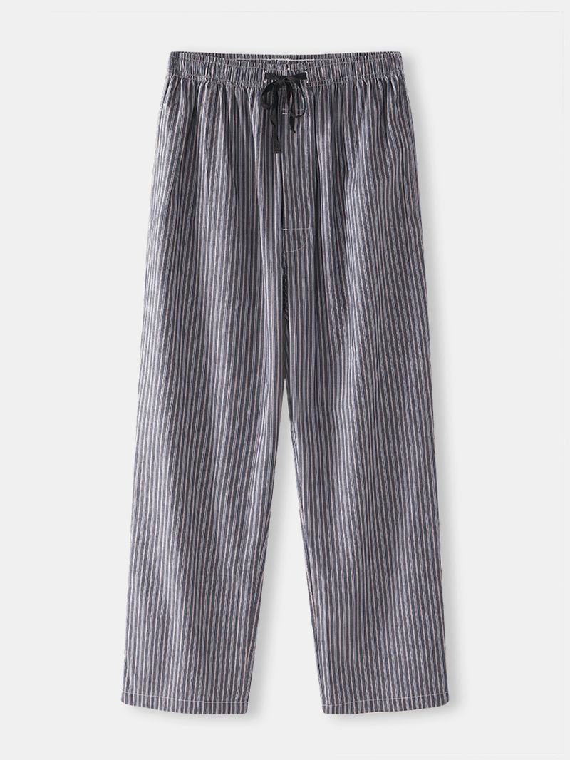 Herre Stripe Snøring Pocket Home Fritids Pyjamas Bukser