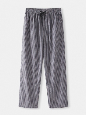 Herre Stripe Snøring Pocket Home Fritids Pyjamas Bukser