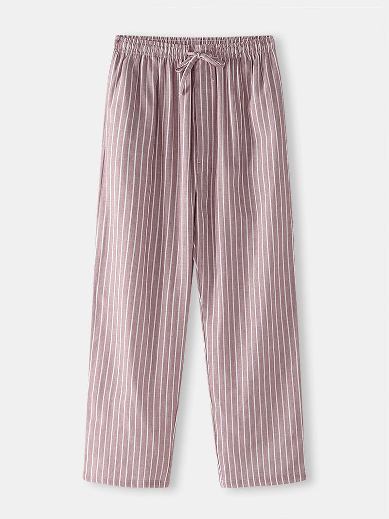 Herre Stripe Snøring Pocket Home Fritids Pyjamas Bukser