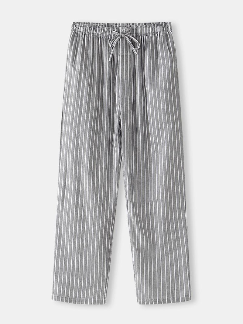 Herre Stripe Snøring Pocket Home Fritids Pyjamas Bukser